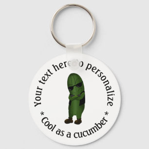 Cool As A Cucumber Personalised Key Ring