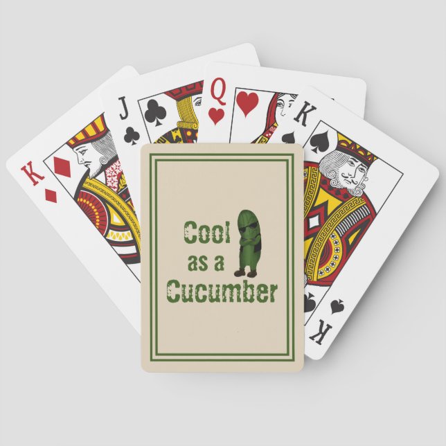 Cool As A Cucumber Playing Cards (Back)