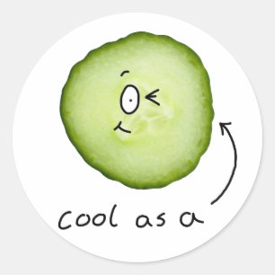 cool as a cucumber sticker