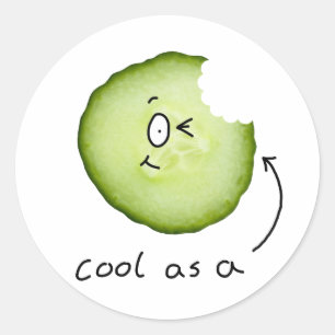 cool as a cucumber sticker