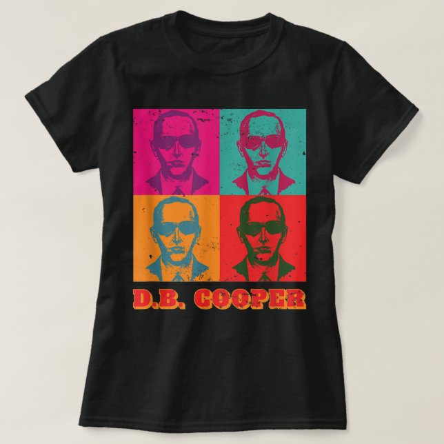 Cool As Db Cooper Pop Art 1971 Retro Skyjacking Hi T-Shirt (Design Front)