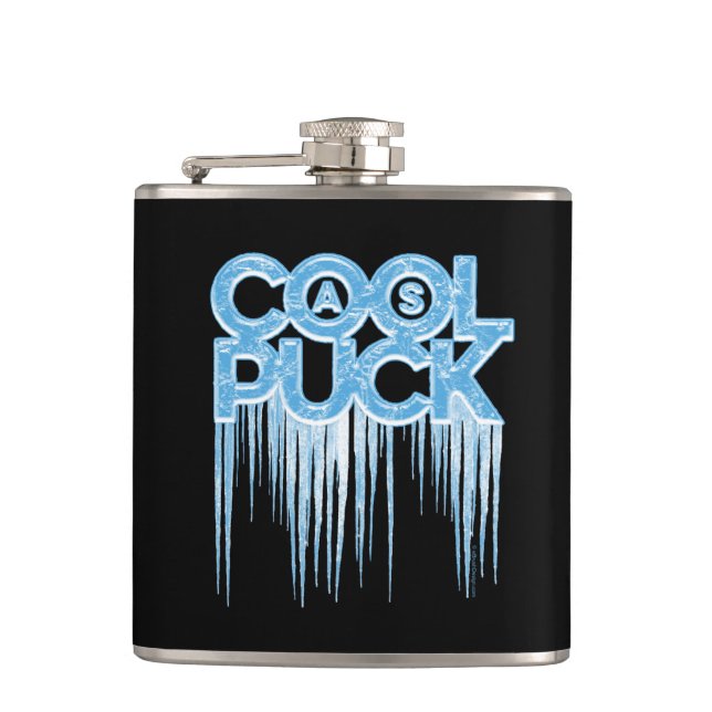 Cool As Puck Hip Flask (Front)