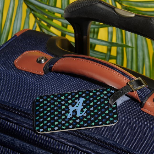 Cool AsteriskS Ocean Colours Customise Luggage Tag (Front Insitu 3)