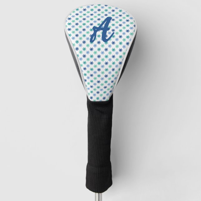 Cool AsteriskS Ocean Colours Personalised (Driver) Golf Head Cover (Front)