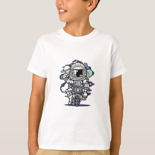 Cool Astronaut Biking Through Space Tee