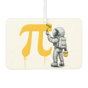 Cool Astronaut Painting Pi Symbol Pi Day Car Air Freshener
