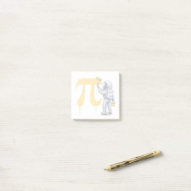 Cool Astronaut Painting Pi Symbol Pi Day  Post-it Notes (On Desk)