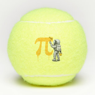 Cool Astronaut Painting Pi Symbol Pi Day Tennis Balls
