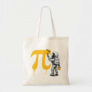 Cool Astronaut Painting Pi Symbol Pi Day Tote Bag