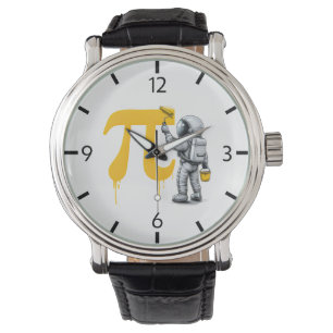 Cool Astronaut Painting Pi Symbol Pi Day  Watch
