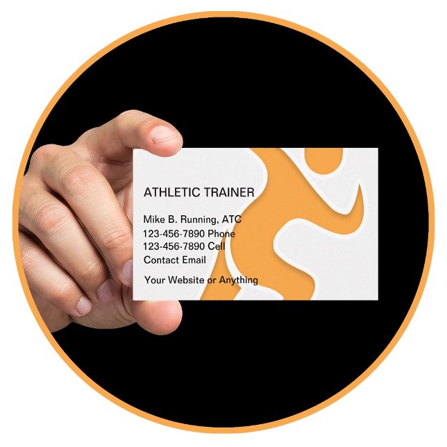 Cool Athletic Trainer Modern Business Cards (Creator Uploaded)