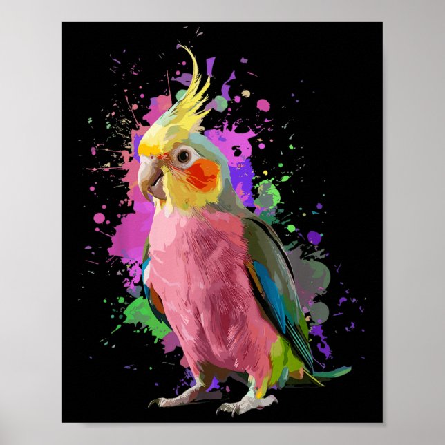 Cool Atiel Art For Men Women Parrot Bird Atiel Lov Poster (Front)