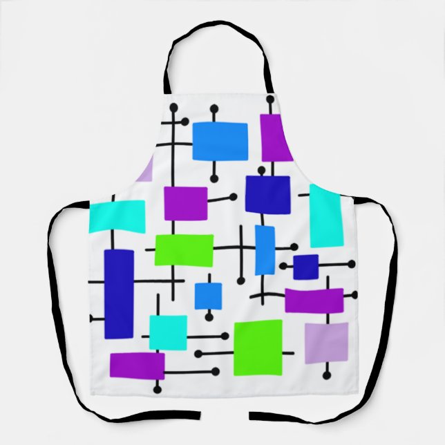Cool Atomic Rectangles Apron (Front)