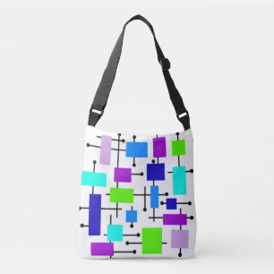 Cool Atomic Rectangles Crossbody Bag