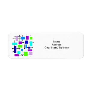 Cool Atomic Rectangles Return Address Label