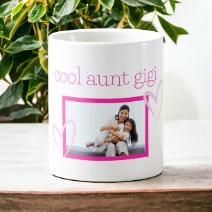 Cool Aunt Best Aunt New Aunt Photo Custom Coffee Mug