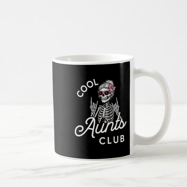 Cool Aunt Club Funny Skeleton Family Kids Women  Coffee Mug (Right)