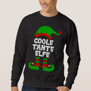 Cool aunt elf partner look family outfit Christmas Sweatshirt