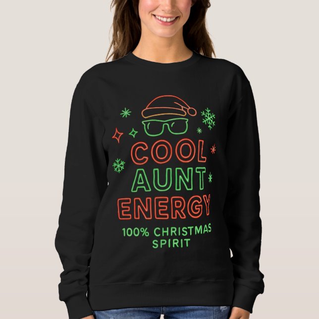 Cool Aunt Energy Christmas Shirt – Holiday  (Front)