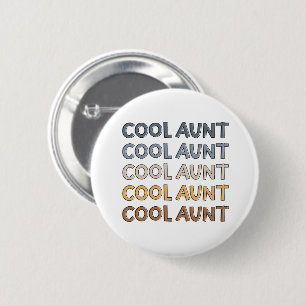 Cool Aunt Modern Cute Gifts for Auntie 6 Cm Round Badge
