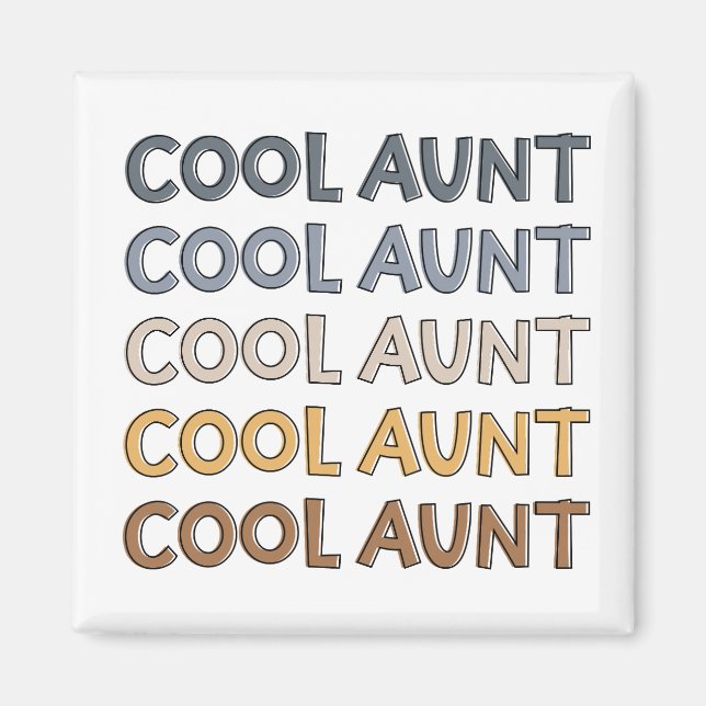 Cool Aunt Modern Cute Gifts for Auntie Magnet (Front)