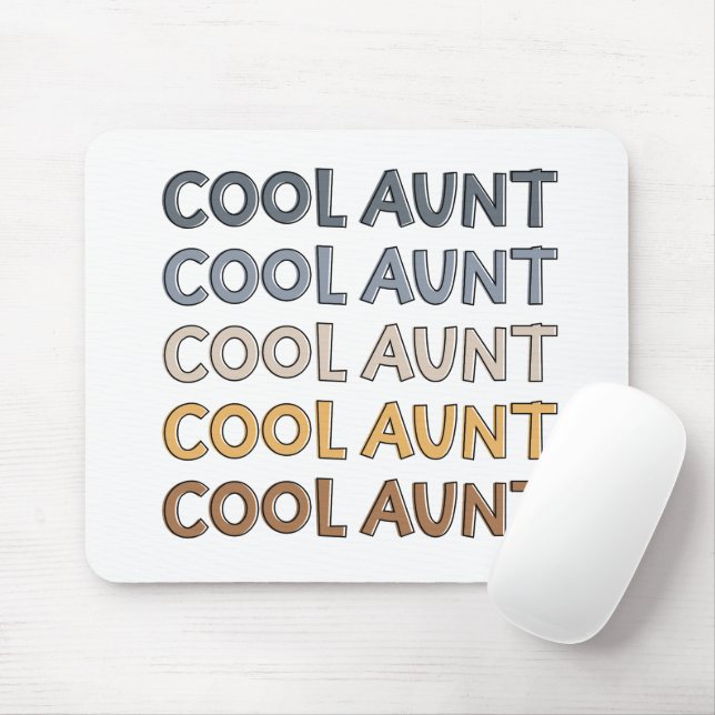 Cool Aunt Modern Cute Gifts for Auntie Mouse Pad (With Mouse)