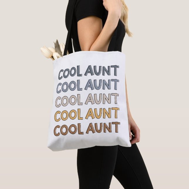 Cool Aunt Modern Cute Gifts for Auntie Tote Bag (Close Up)