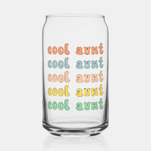 Cool Aunt Modern Retro Cute Gifts for Auntie Can Glass
