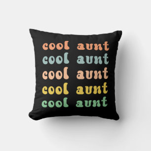 Cool Aunt Modern Retro Cute Gifts for Auntie Cushion