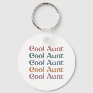 Cool Aunt Retro Cute Gifts for Auntie Key Ring