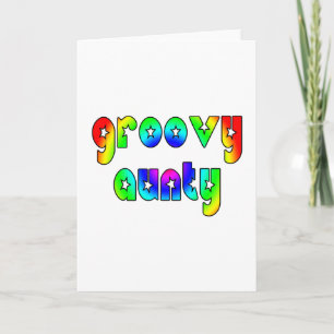 Cool Aunts Christmas & Birthdays : Groovy Aunty Holiday Card