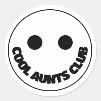 Cool aunts club gift classic round sticker
