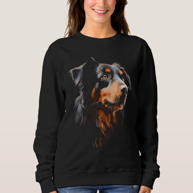 Cool Australian Shepherd Face Awesome Sweatshirt (Front)