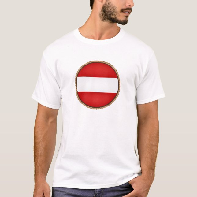 Cool Austria Flag Seal T-Shirt (Front)