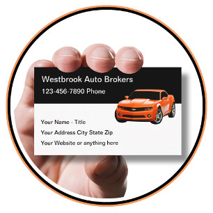 Cool Auto Broker Modern Business Cards Template