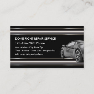 Cool Auto Repair Business Cards
