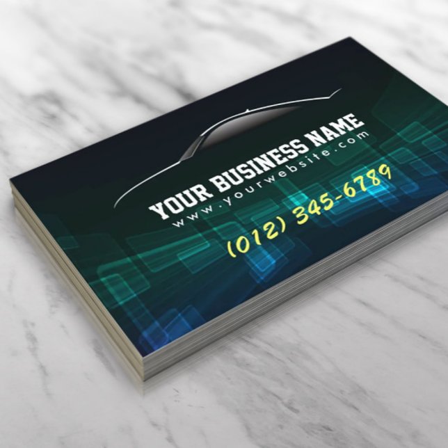 Cool Auto Trade Black business card (Creator Uploaded)
