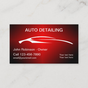Cool Automotive Detailing Business Cards Design