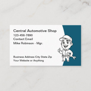 Cool Automotive Repair Shop Business Cards
