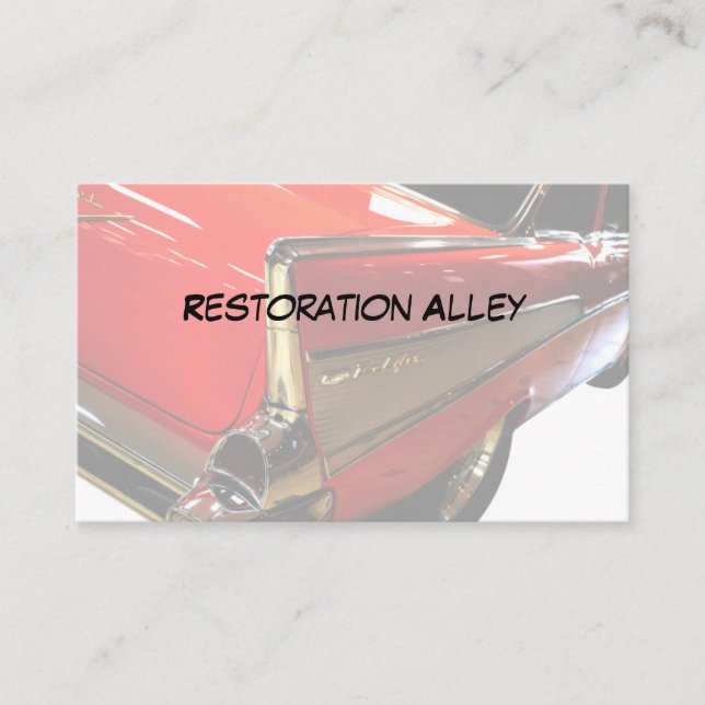 Cool Automotive Restoration Services Business Card (Front)