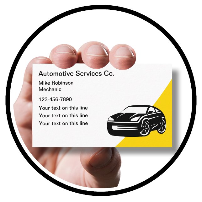 Cool Automotive Services Business Cards (Creator Uploaded)