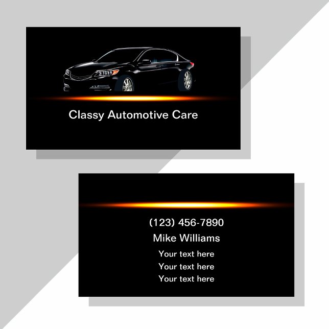 Cool Automotive Services Modern Business Cards (Creator Uploaded)