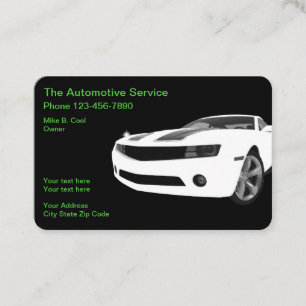 Cool Automotive Services Modern Design Business Card