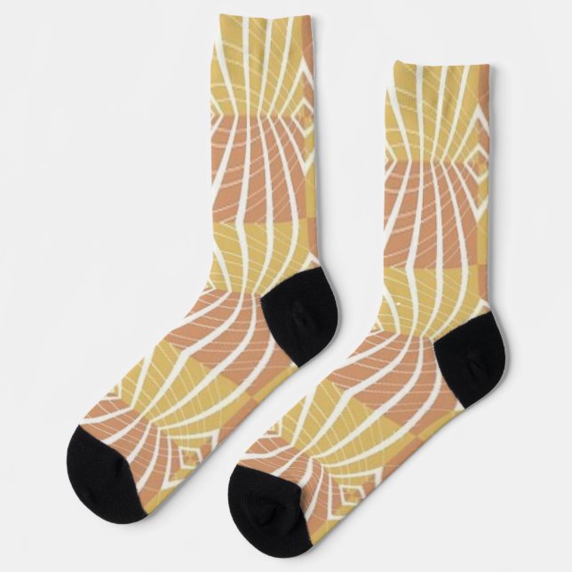 Cool Autumn Colours Pattern Socks (Left)
