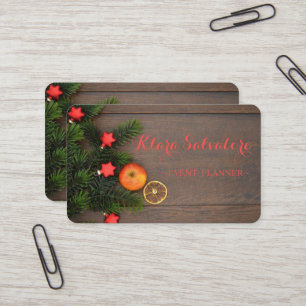 Cool Awesome Christmas Green Wreath Business Card