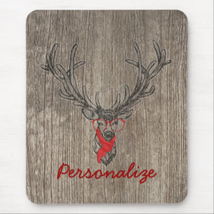 Cool awesome funny trendy deer sketch mouse pad