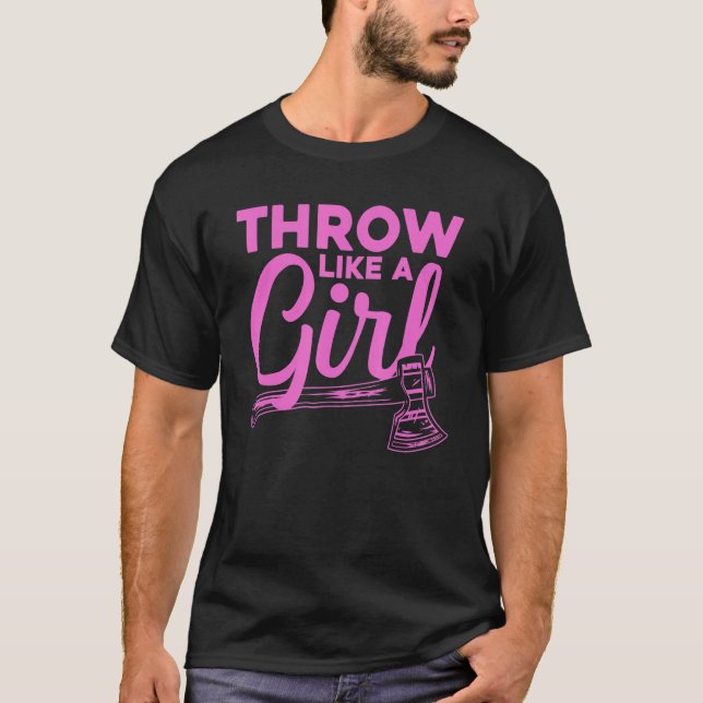 Cool Axe Throwing For Women Girls Lumberjack Axe H T-Shirt (Front)