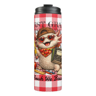 Cool Axolotl First Grade Fuuny Bruh We Back School Thermal Tumbler