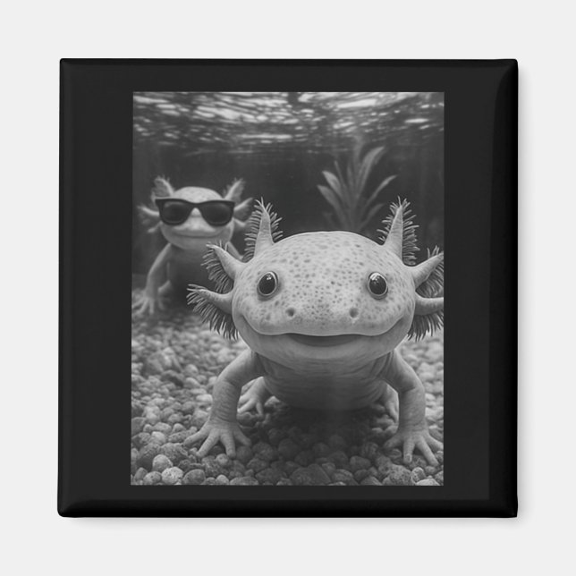 Cool Axolotl Selfie  Magnet (Front)