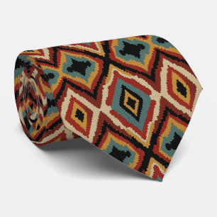 Cool Aztec pattern tiled neck tie 